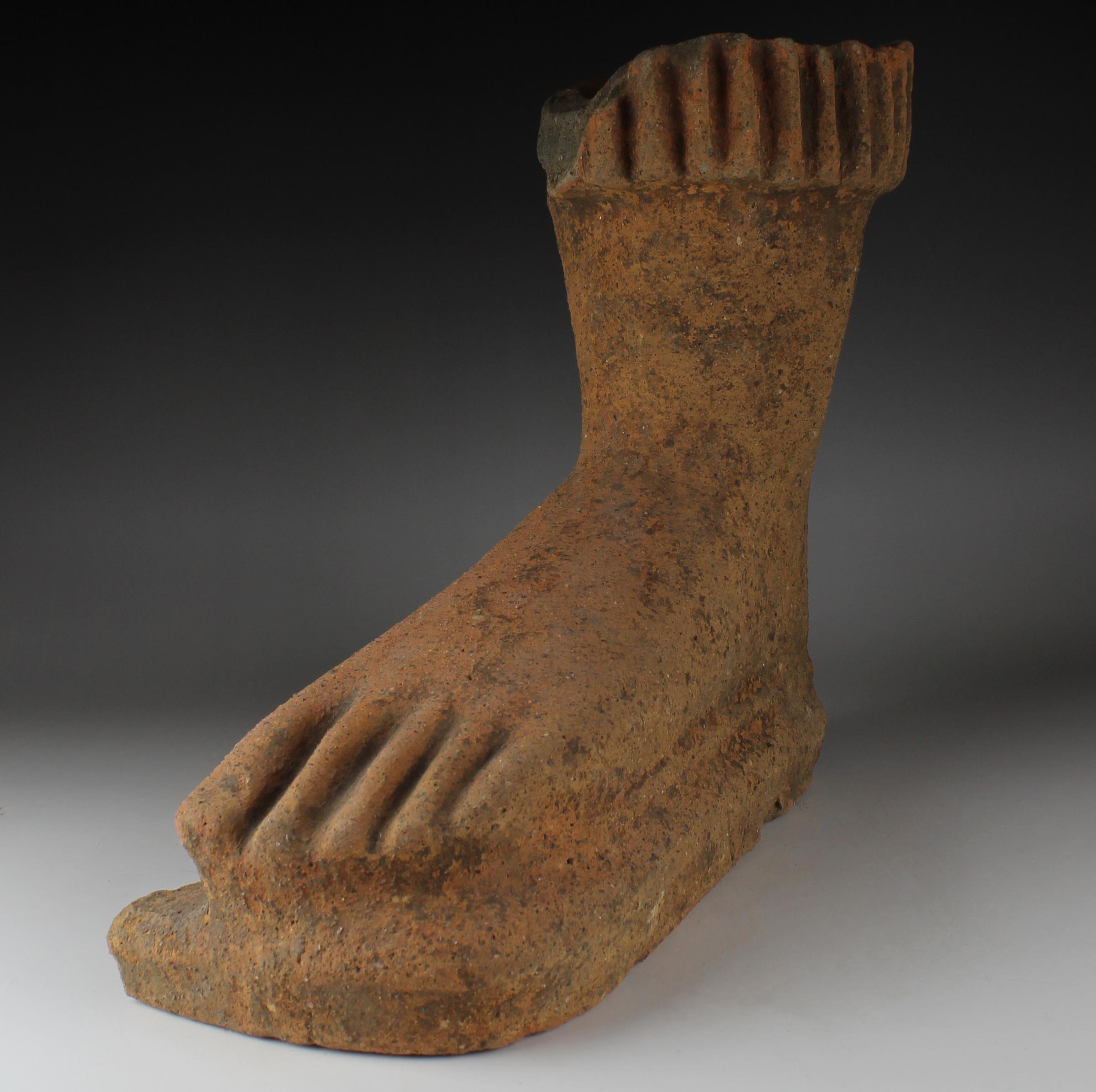 Pottery Etruscan anatomical votive model of a foot