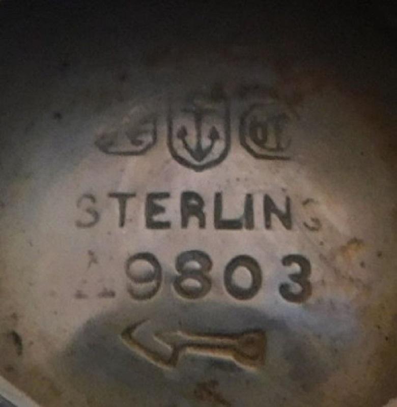 Argent sterling Service à thé de 6 pièces vintage avec bouilloire en argent sterling Etruscan de Gorham  '#2186' en vente