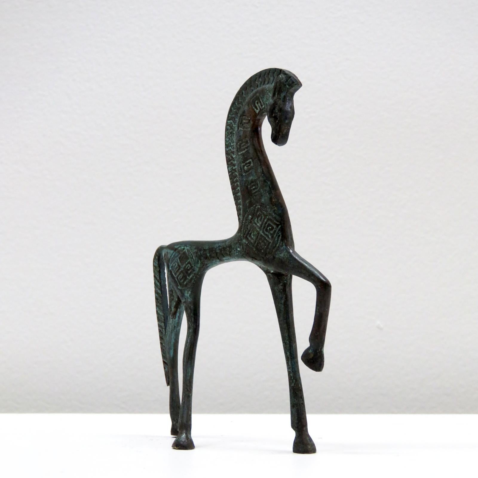 Caballo etrusco Escultura de bronce al estilo de Frederick Weinberg, 1960 en venta 1