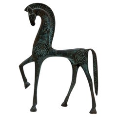 Etruscan Horse Bronze Sculpture in style of Frederick Weinberg, 1960