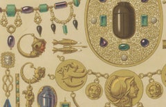 Etruscan Jewelry Print – Antique Lithograph of Gold & Gem Ornament Designs, 1869
