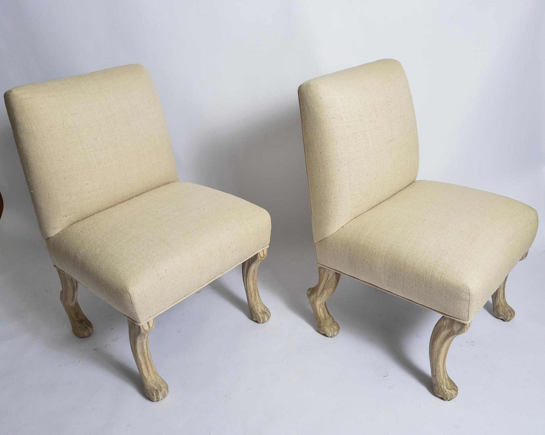 Upholstery Etruscan Pull-up Chairs after John Dickinson