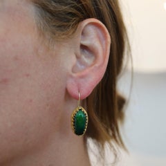 ETRUSCAN REVIVAL 1870 Victorian Earrings With Genuine Scarab Beetles 19Kt Gold
