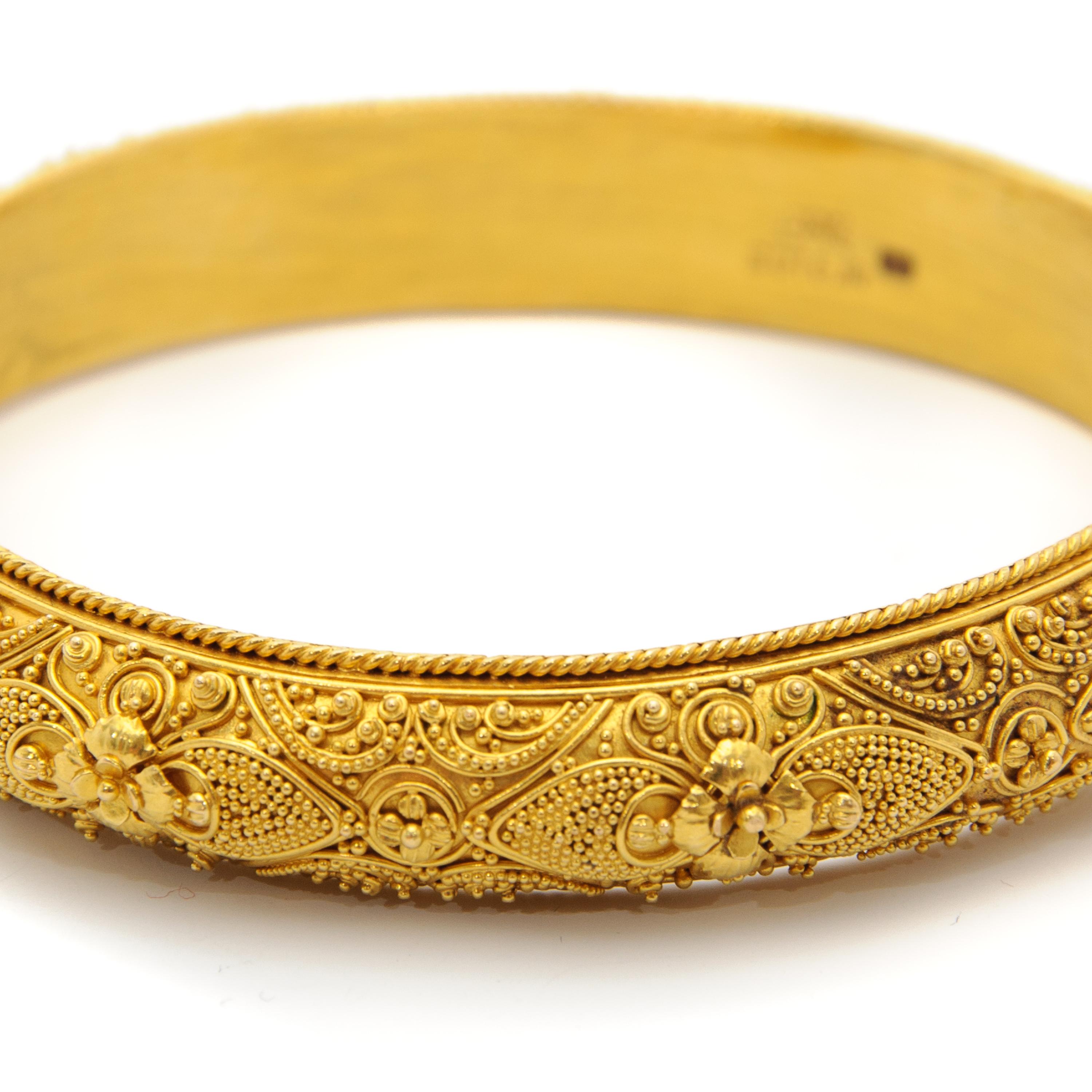 engraved gold bangle bracelet