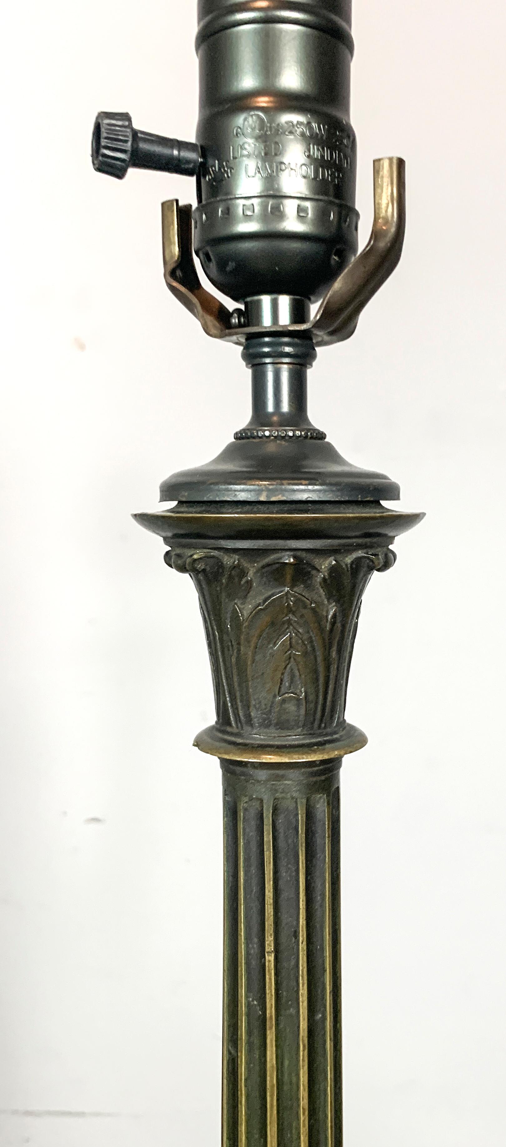 Grand Tour Etruscan Revival Bronze Floor Lamp For Sale