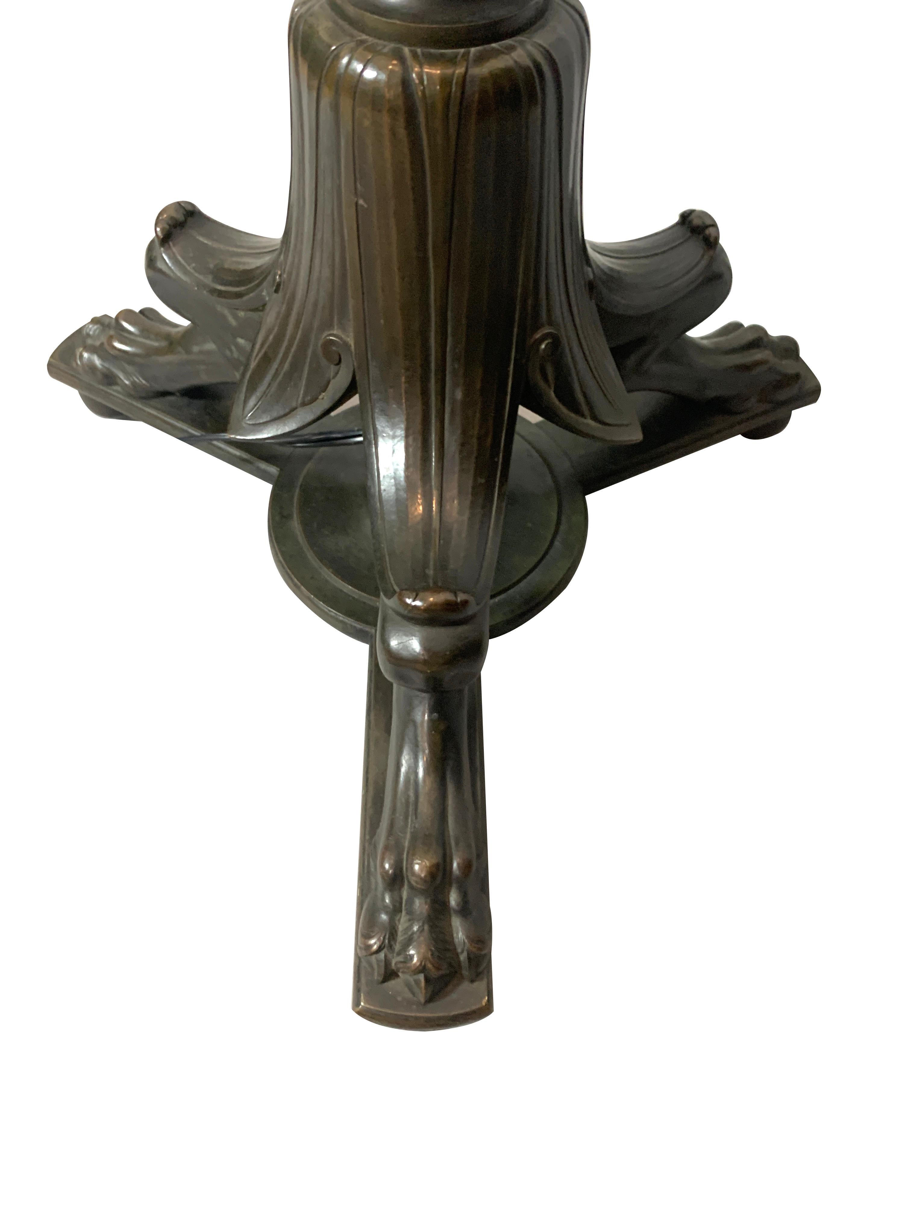 19th Century Etruscan Revival Bronze Floor Lamp For Sale