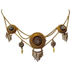 Persian Turquoise Ring Victorian Etruscan Revival 14 Karat Gold 1880