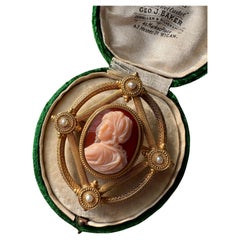 Etruscan Revival Hardstone Agate Cameo of Beatrice Cenci by Filippo Tignani