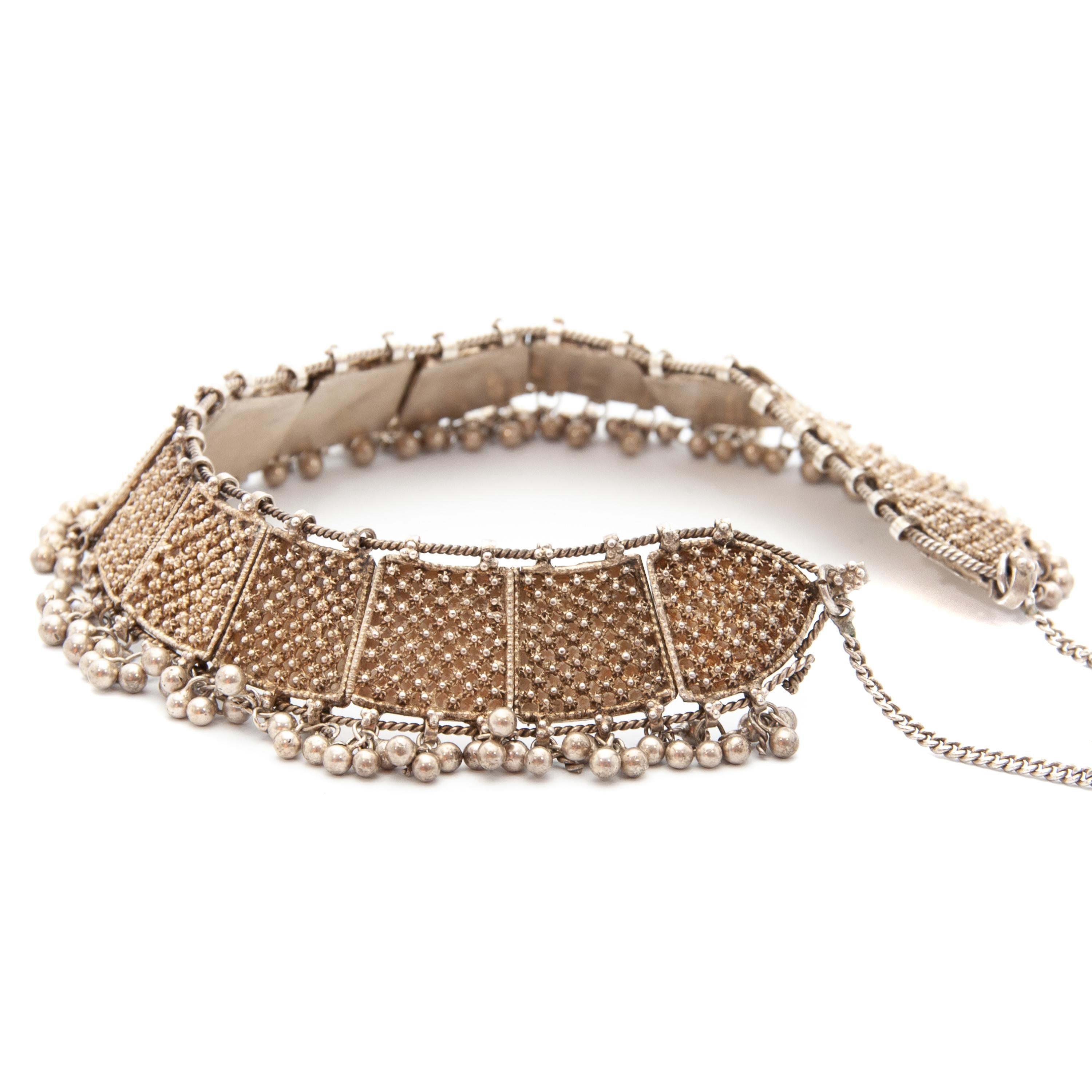 Collana girocollo in filigrana d'argento Etruscan Revival In condizioni buone in vendita a Rotterdam, NL