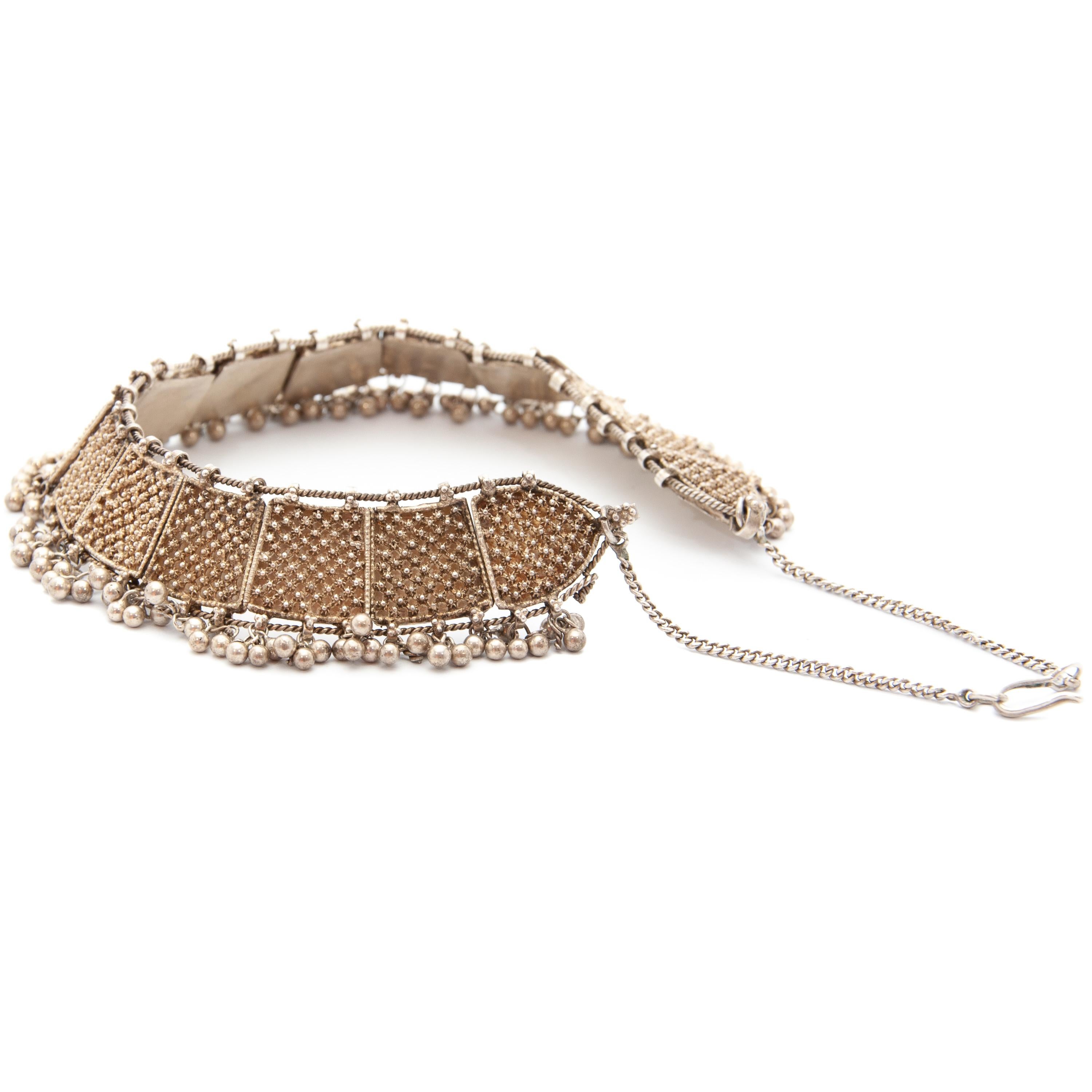 Collana girocollo in filigrana d'argento Etruscan Revival in vendita 1