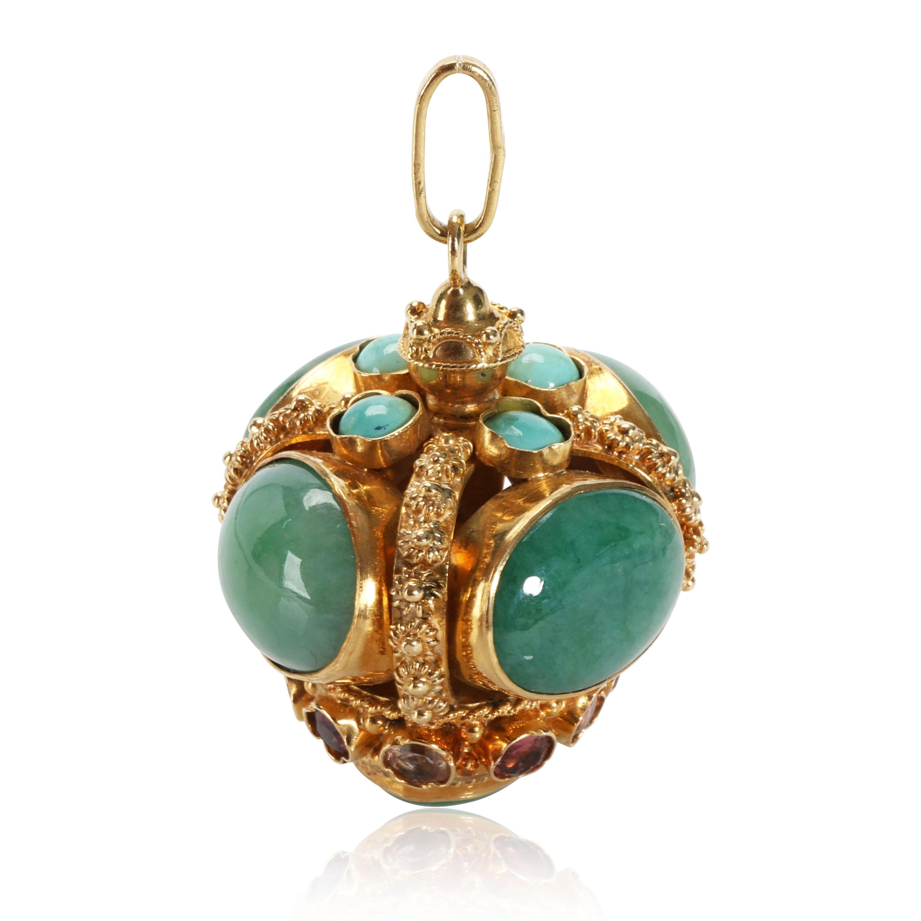 Etruscan Revival Style Charm Pendant, Jade, Turquoise & Pink Sapphires in Gold

PRIMARY DETAILS
SKU: 111406
Listing Title: Etruscan Revival Style Charm Pendant, Jade, Turquoise & Pink Sapphires in Gold
Condition Description: Retails for 4900 USD. In