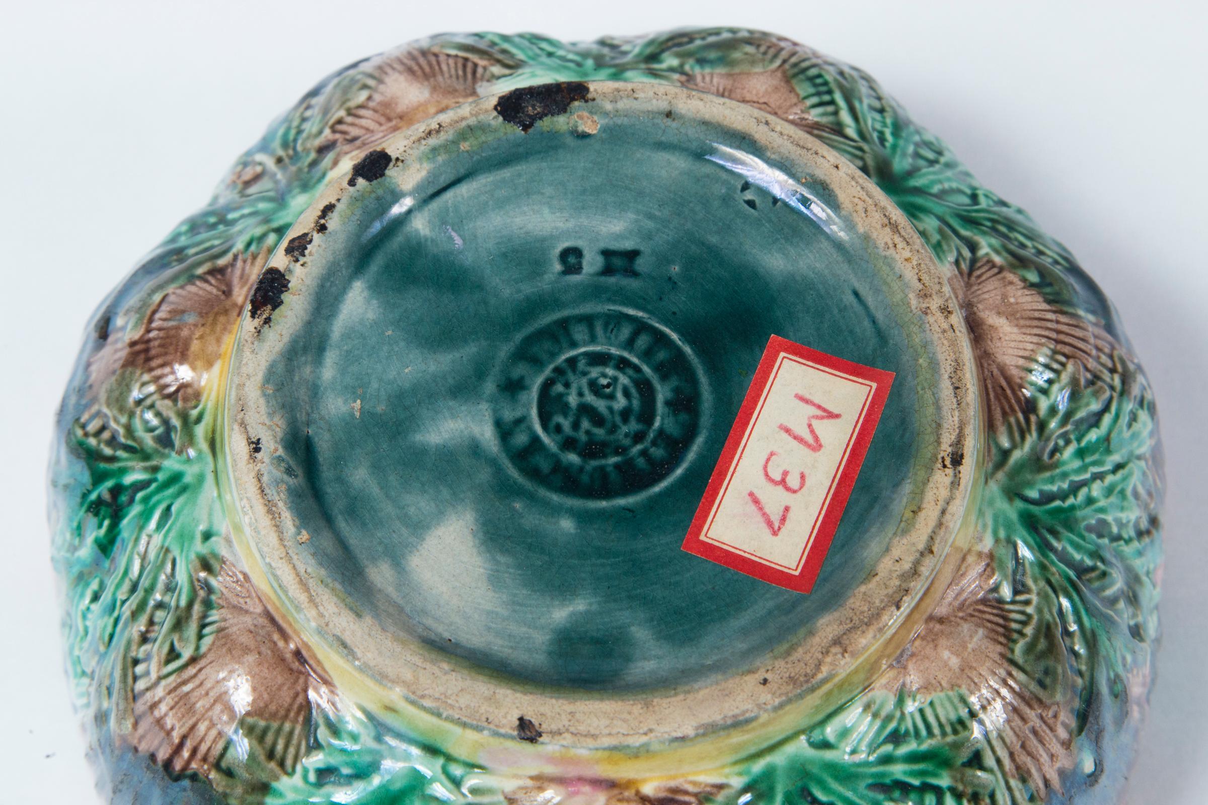 Etruscan Shell and Seaweed Majolica Bowl, Late 19th Century 2