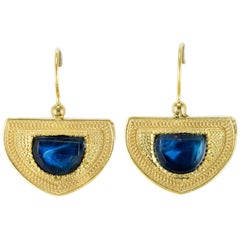 Etruscan Spirit Vermeil Crystal Drop Earrings