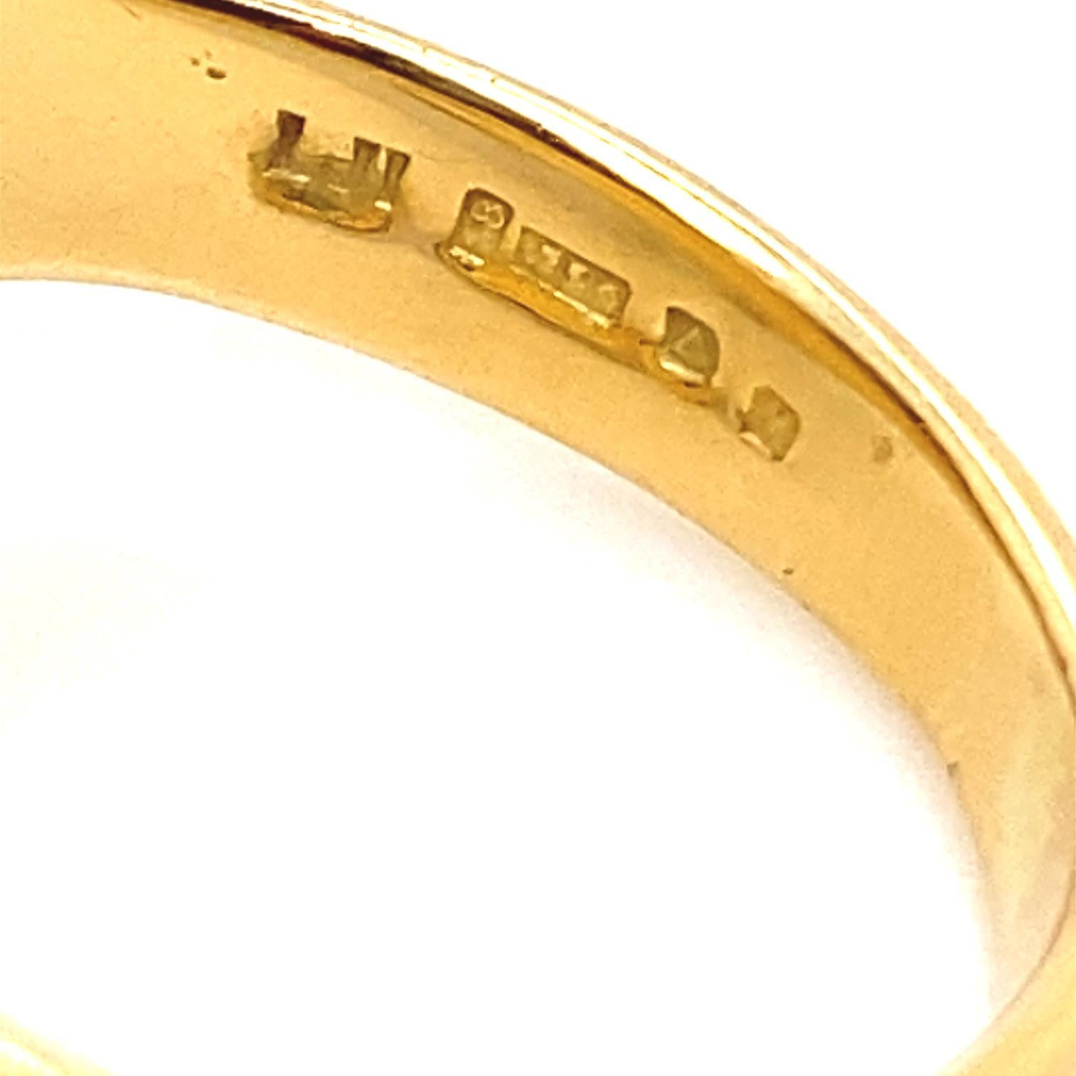 Etruscan Style 18 Karat Yellow Gold Ring For Sale 4