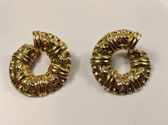 Etruscan Style Earrings in 18k Yellow Gold