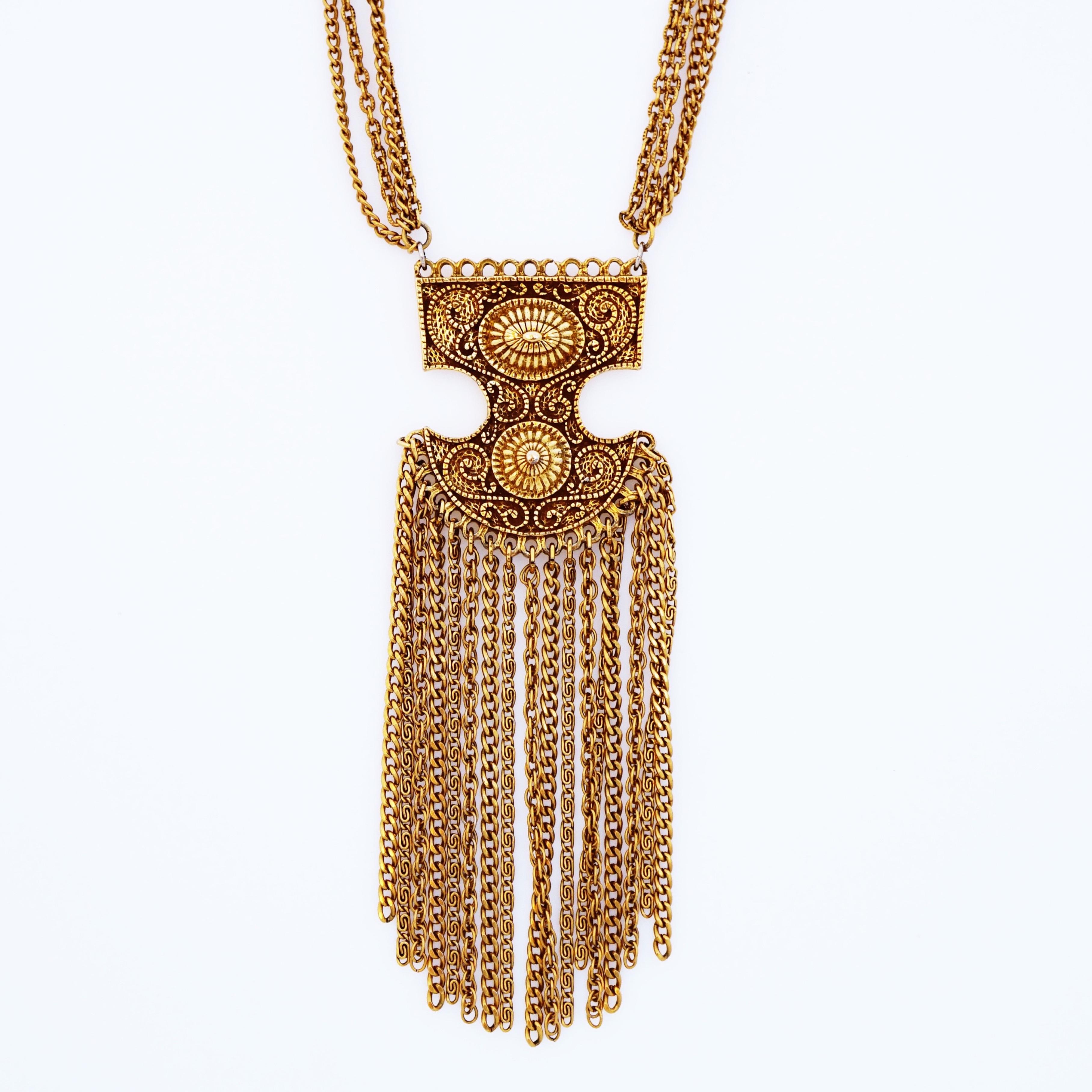 chain fringe necklace