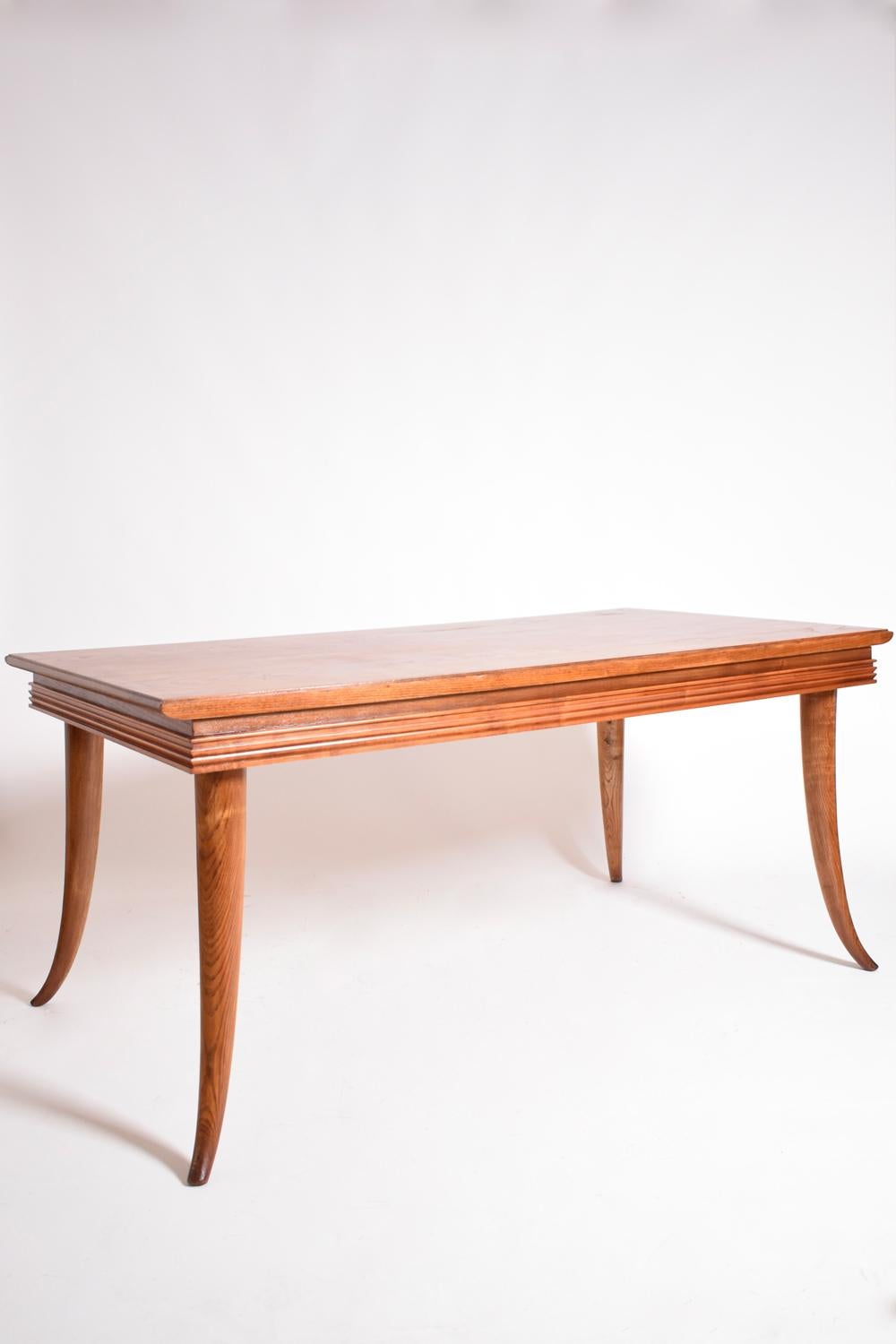 Etruscan style horns feet console dining table, 1960s In Excellent Condition For Sale In Lisboa, PT
