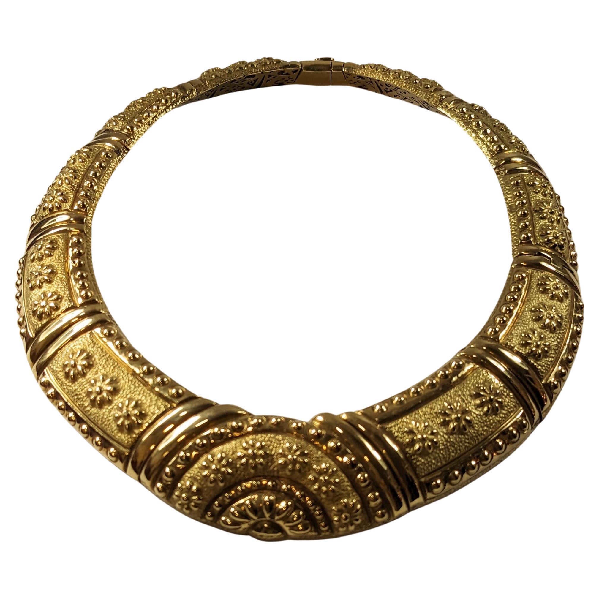 Etruscan Style Necklace in 18k Yellow Gold