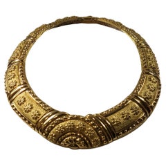 Etruscan Style Necklace in 18k Yellow Gold