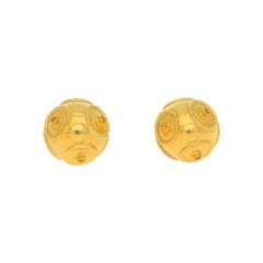 Etruscan-Style Stud Earrings in 18ct Yellow Gold