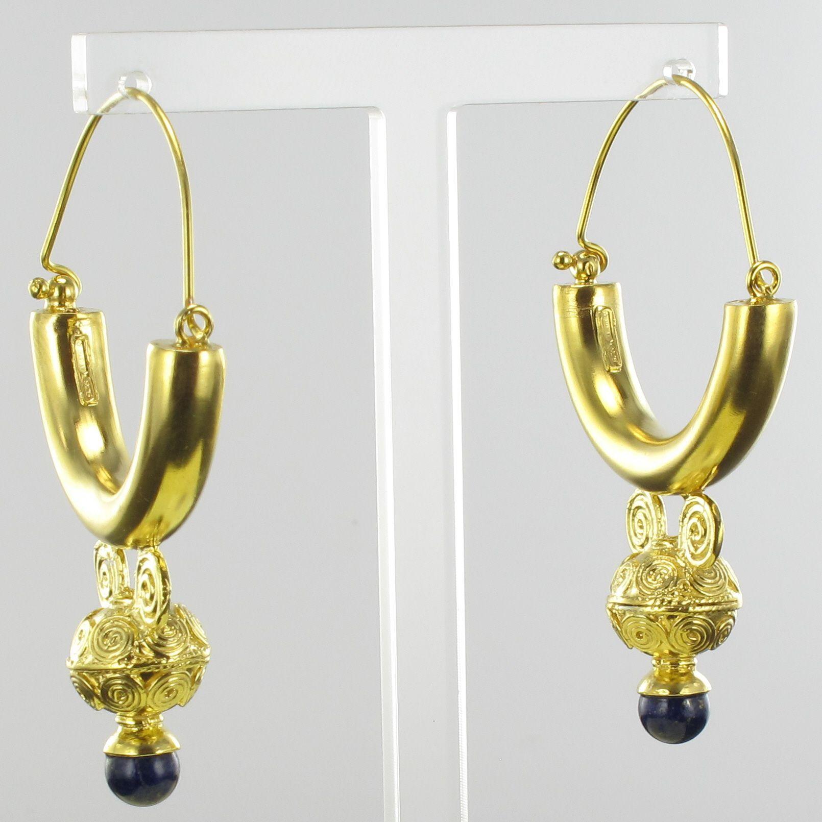 Etruscan Revival Etruscan Style Vermeil Creole Earrings