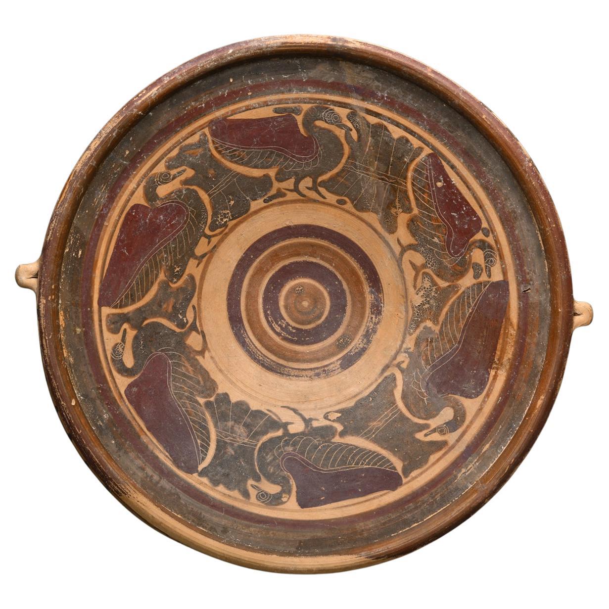 Etrusco-Corinthian Black-Figured Plate