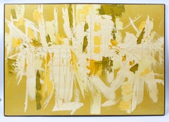 Vintage American Mid Century Modern Abstract California Oil Painting, Etta Cien