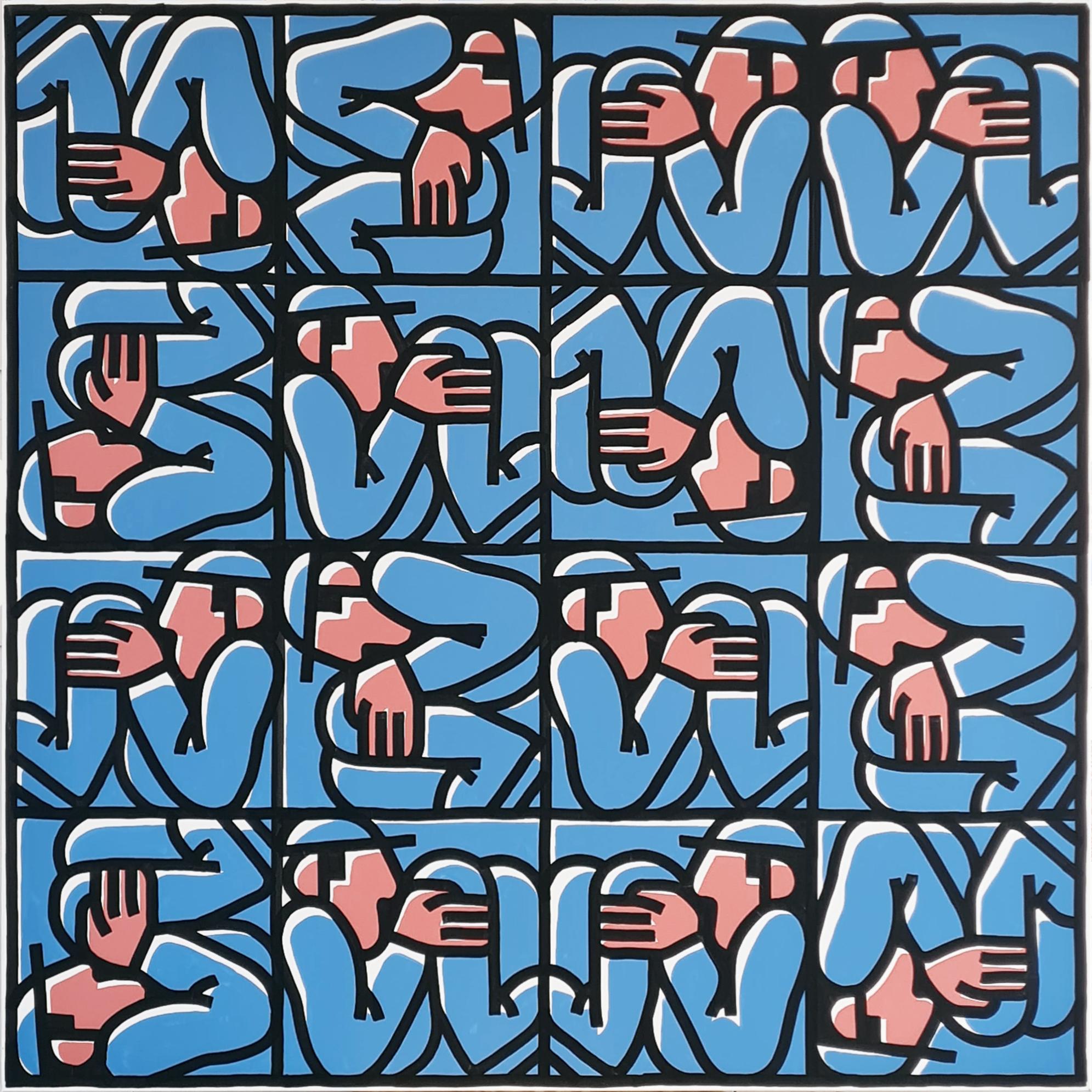 Peinture acrylique sur toile du célèbre artiste urbain « Frame - 43 »