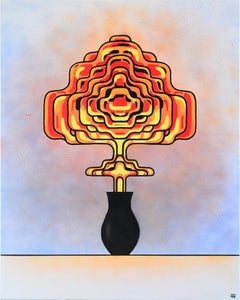 "Fiore su un tavolo" -  Pittura acrilica di un importante artista di strada di Vilnius