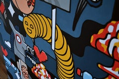 "Vida y Ciencia" -  Pintura acrílica de un destacado artista callejero de Vilna