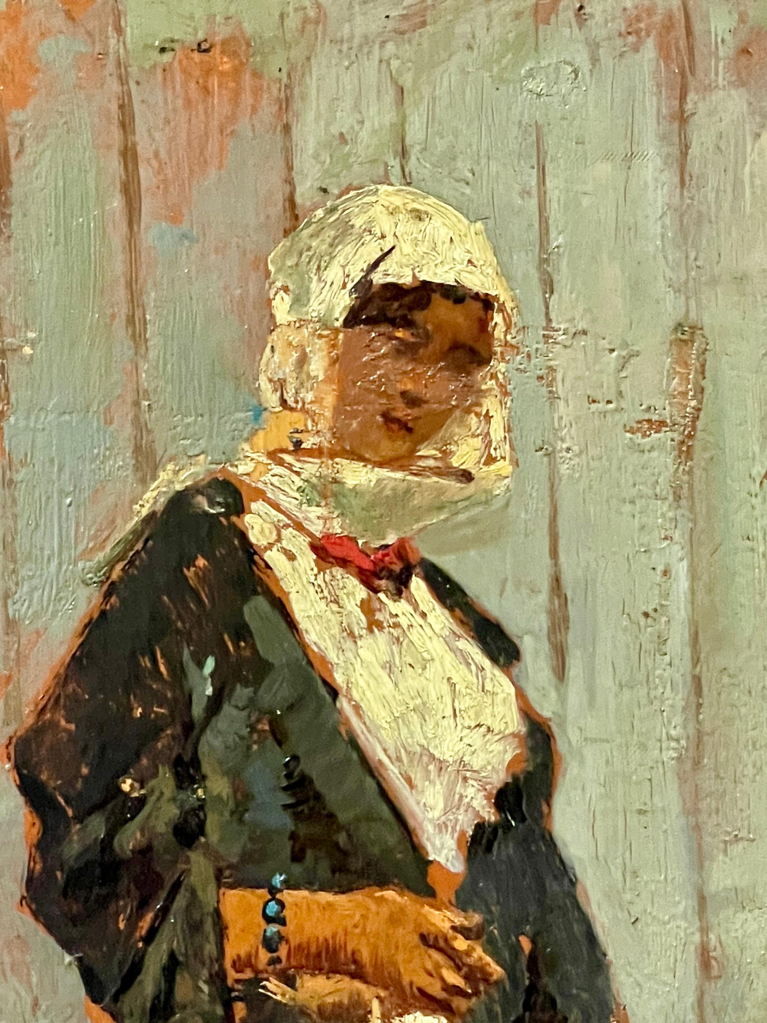 Italian Ettore Cercone Period Orientalist Female Portraits