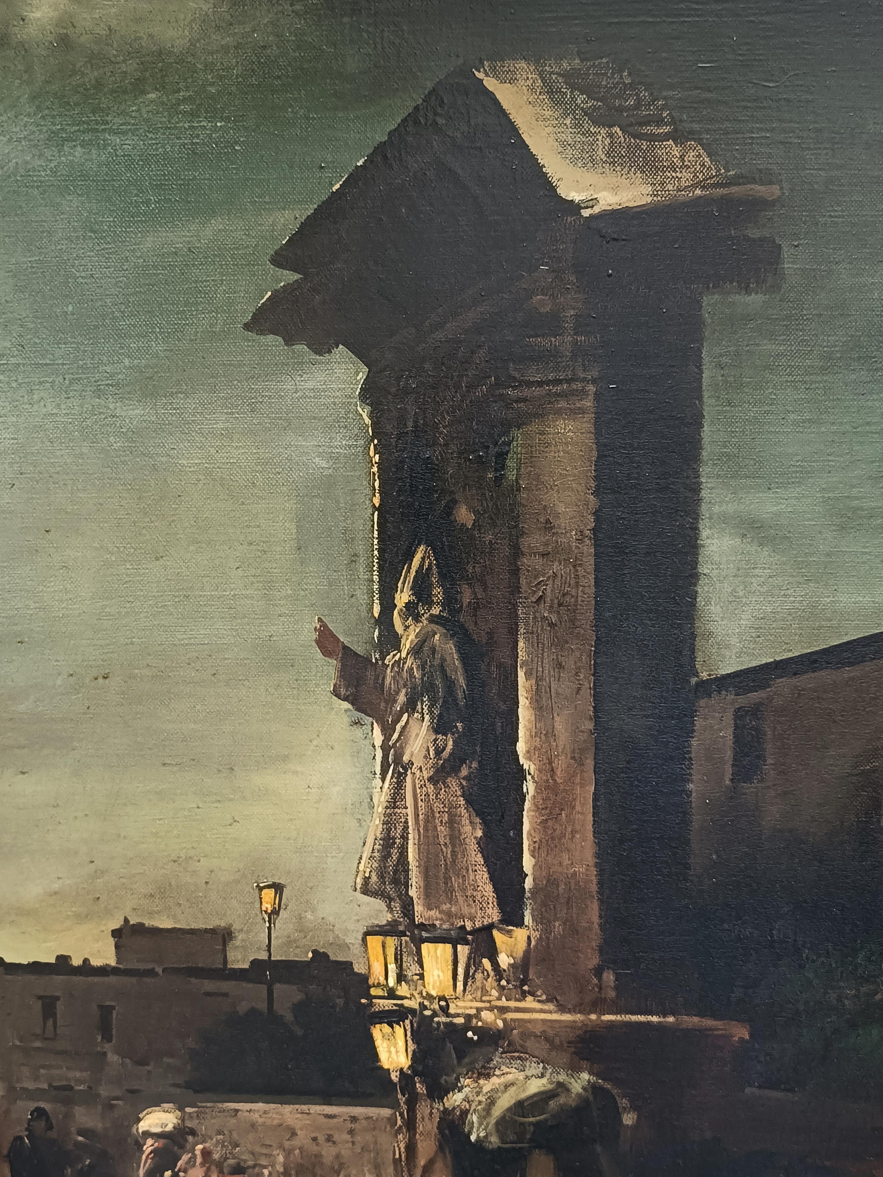 NAPLES - École Posillipo - Peinture de paysage italienne à l'huile sur toile en vente 6