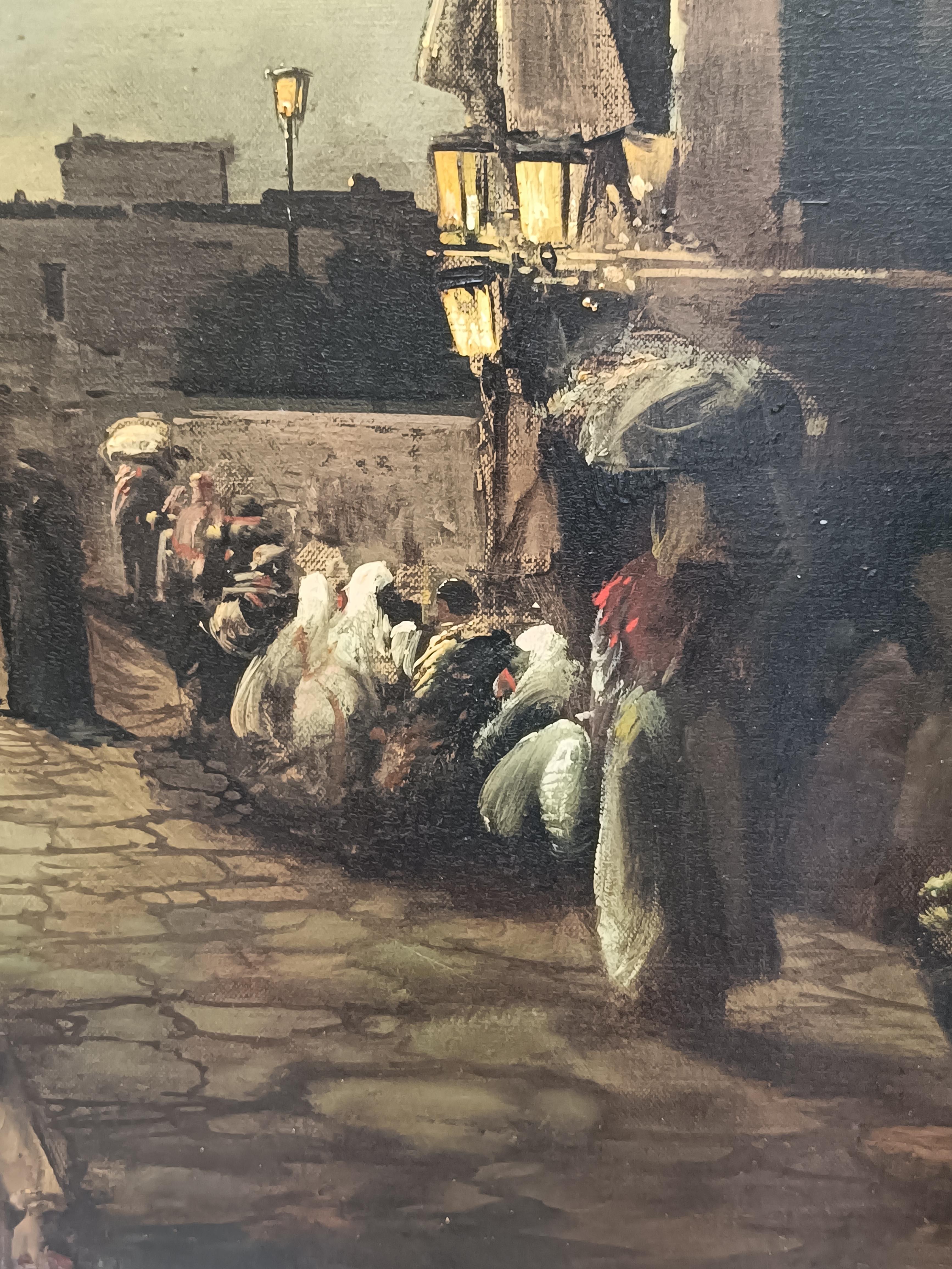 NAPLES - École Posillipo - Peinture de paysage italienne à l'huile sur toile en vente 9