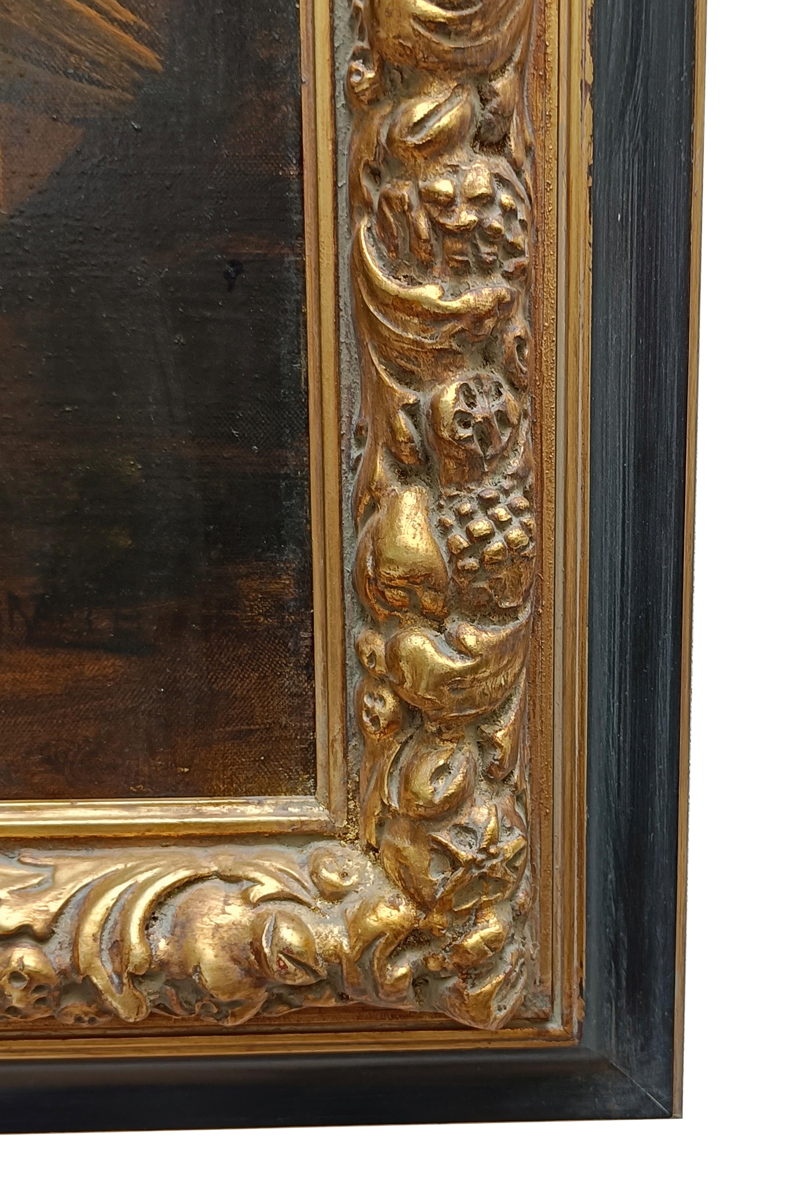 NAPLES - École Posillipo - Peinture de paysage italienne à l'huile sur toile en vente 12