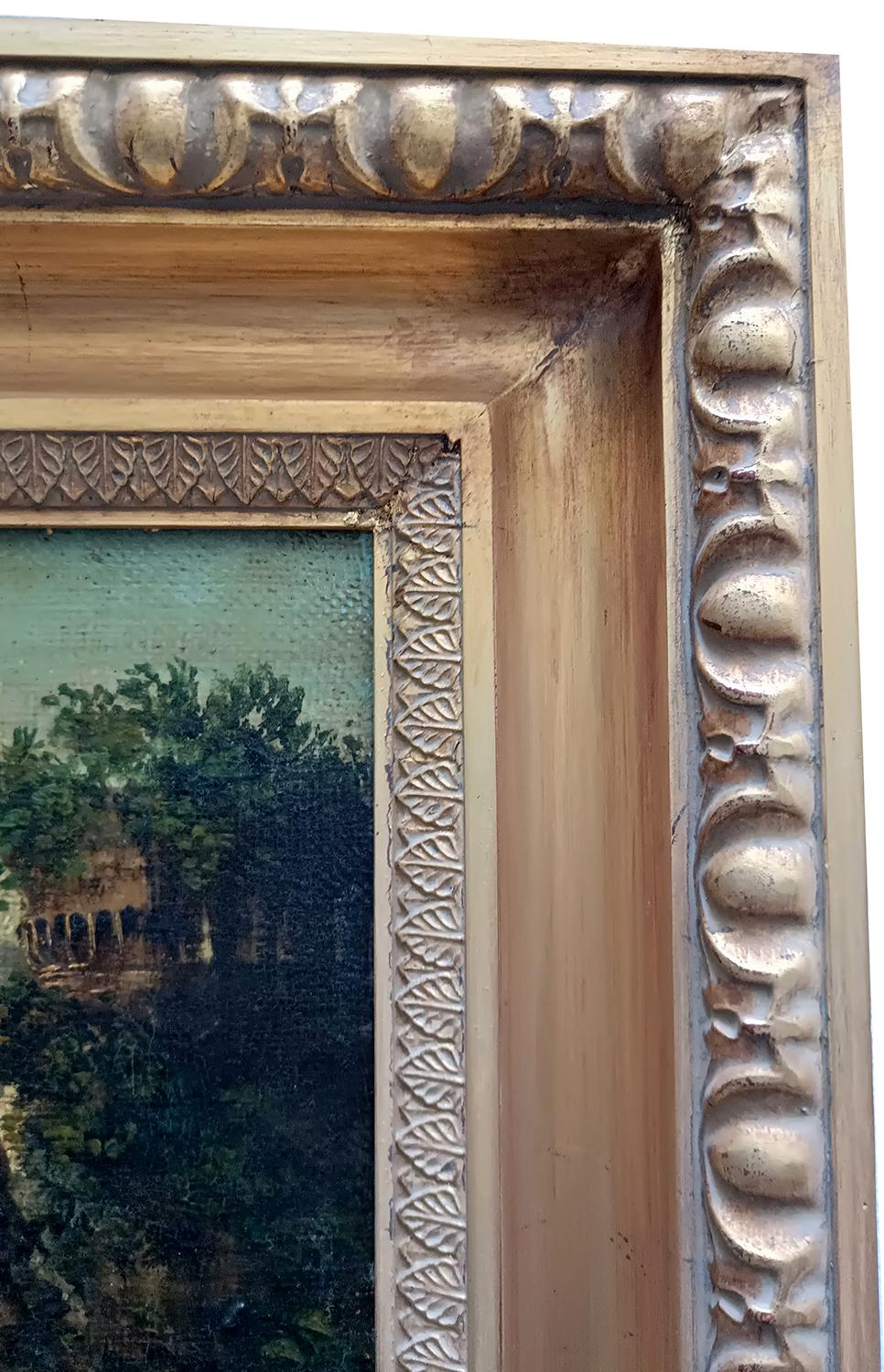 NAPOLI - Scuola di Posillipo - Paesaggio italiano dipinto ad olio su tela - Painting di Ettore Ferrante