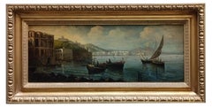 NAPLES - École Posillipo - Peintures à l'huile sur toile de paysage italien