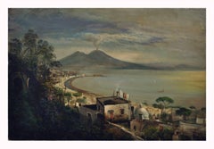 NAPLES - Posillipo School -Oil on Canvas Italian Landscape Painting