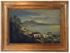 NAPLES - Posillipo School -Oil on Canvas Italian Landscape Painting