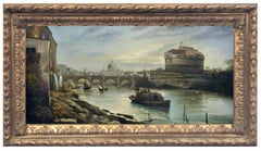 ROME – In der Art von G.Vanvitelli – Italienische Landschaft, Öl auf Leinwand, Gemälde