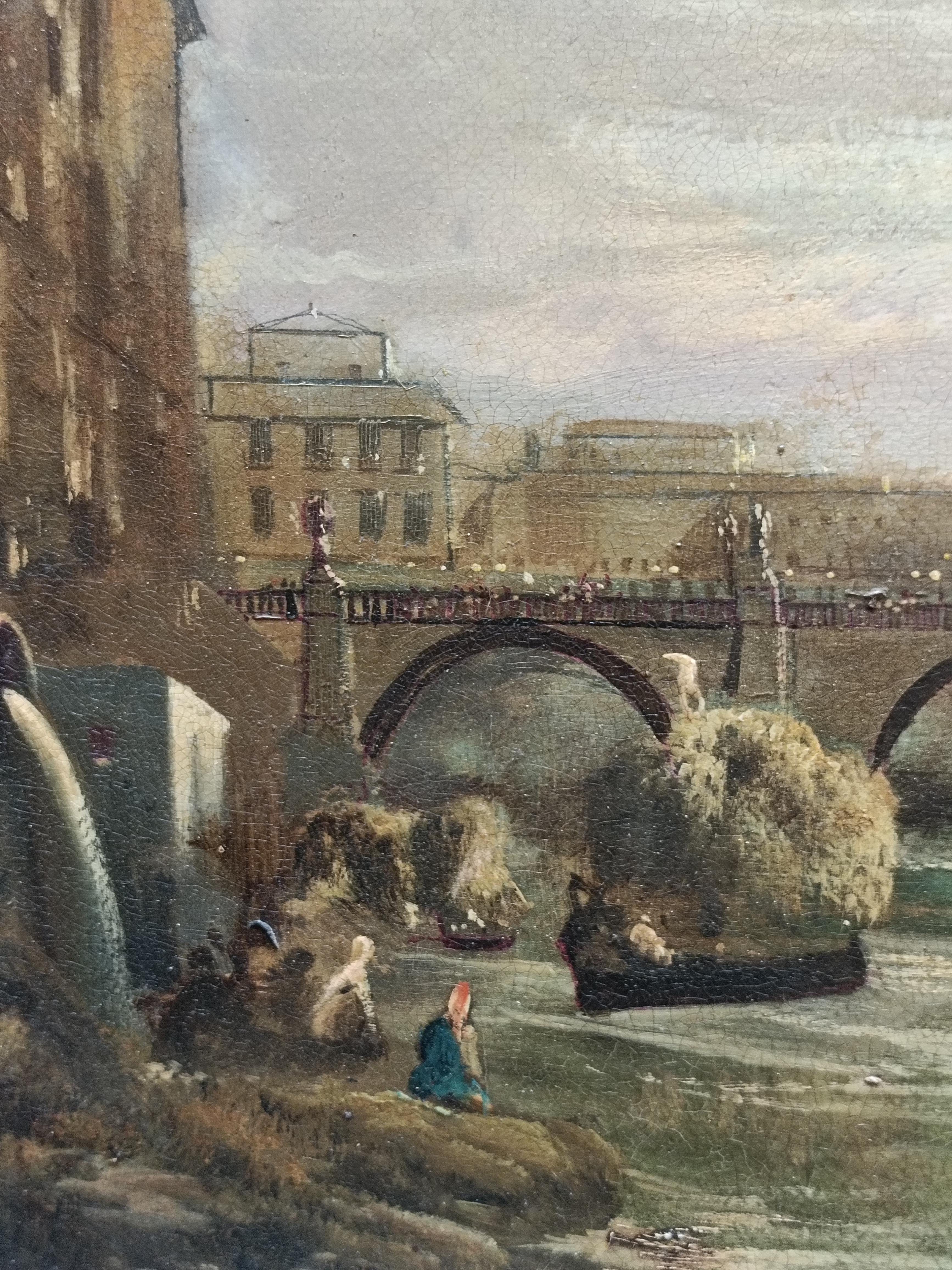 Rom ROME - Italienische Schule - Landschaft Öl auf Leinwand Gemälde im Angebot 6