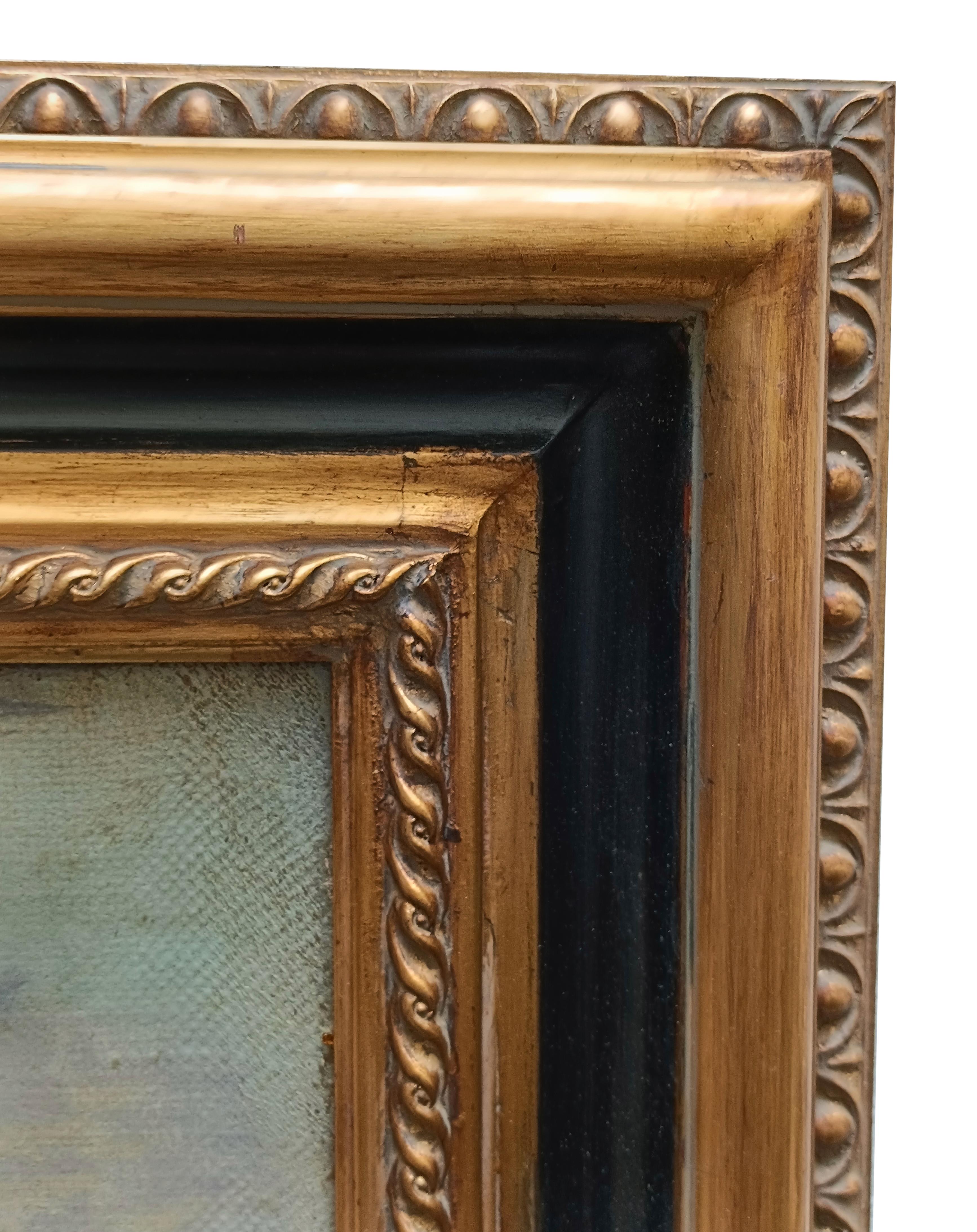 Rom ROME - Italienische Schule - Landschaft Öl auf Leinwand Gemälde im Angebot 11