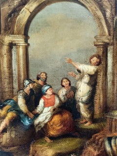 ARCHITETTURE ANIMÉE - Olio su tela alla maniera di Giovanni Paolo (Pannini)