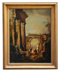 ARCHITETTURE ANIMATE - Olivenöl in der Maniera von Giovanni Paolo Pannini