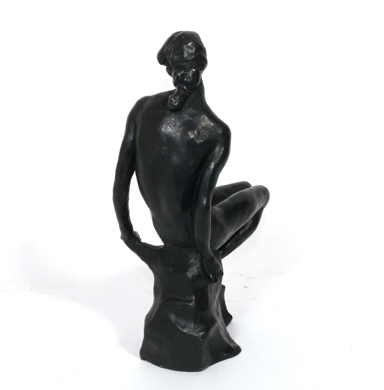 Italian Ettore Greco Bronze Nude Female Sculpture