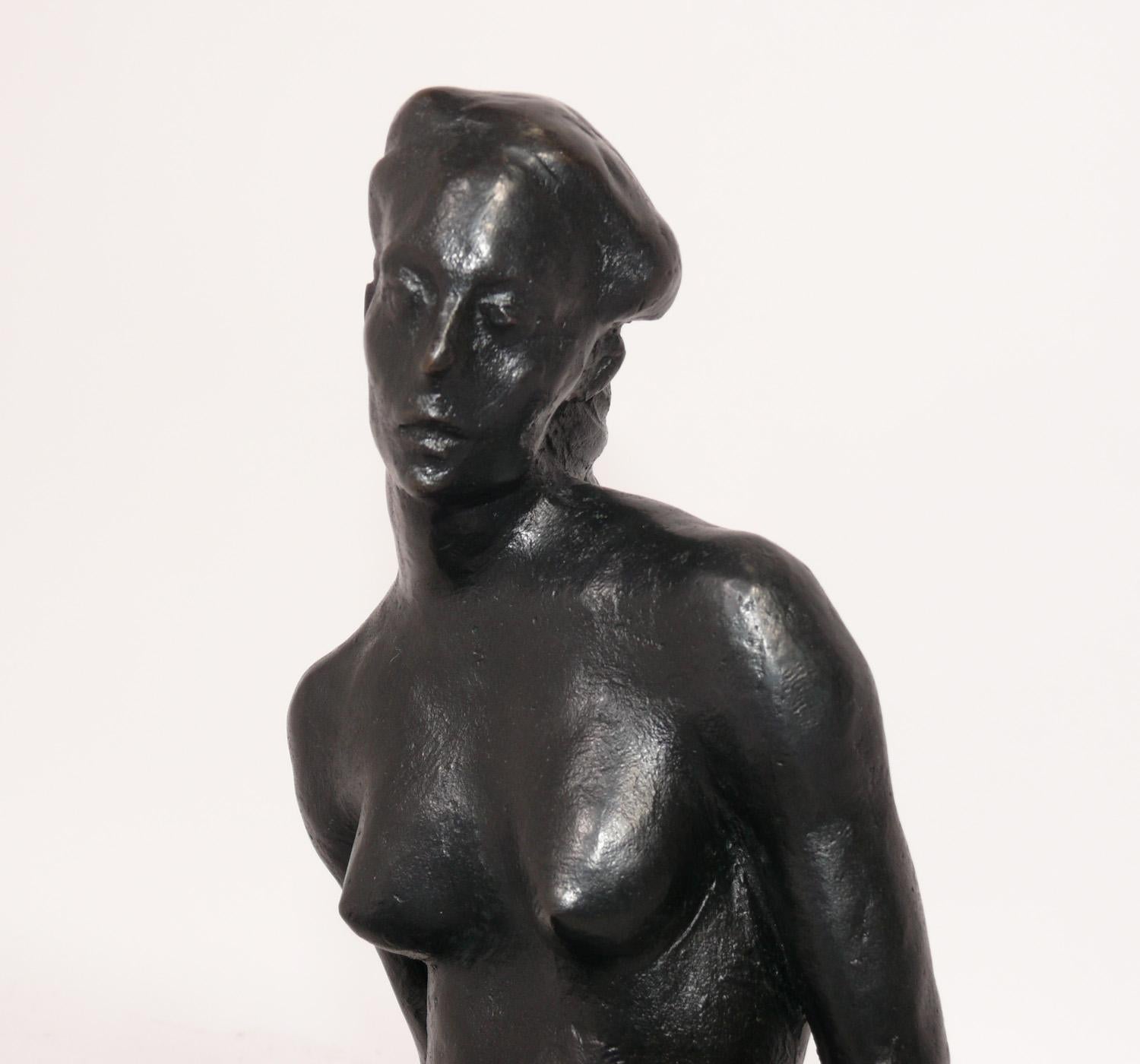 Ettore Greco Bronze Nude Female Sculpture In Good Condition In Atlanta, GA