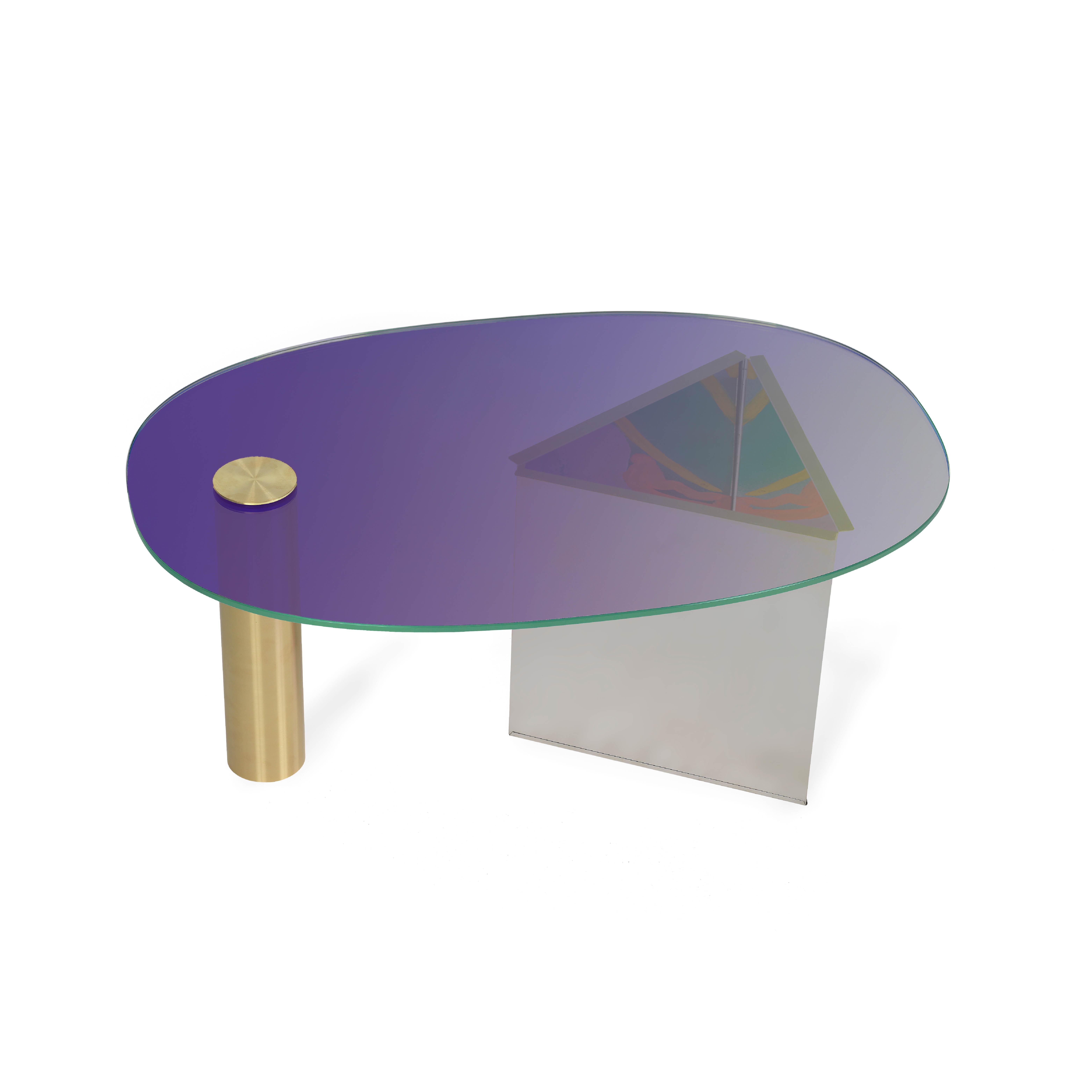Ettore Purple Coffee Table by Asa Jungnelius In New Condition For Sale In Geneve, CH