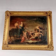 Thetis takes Achilles from the Centaur Chiron signed by Ettore Simonetti