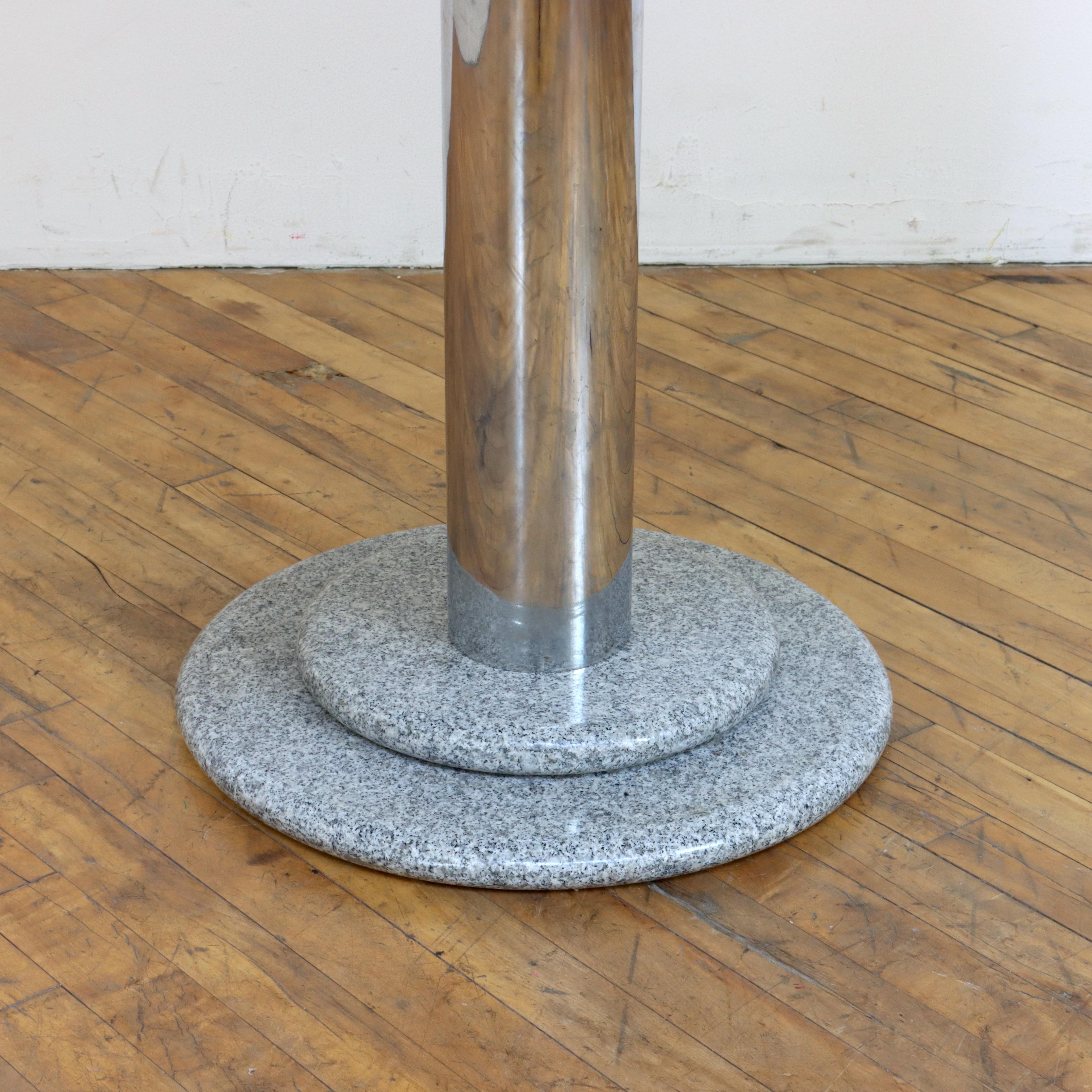 Chrome Postmodern Dining Table After Ettore Sotsass   For Sale