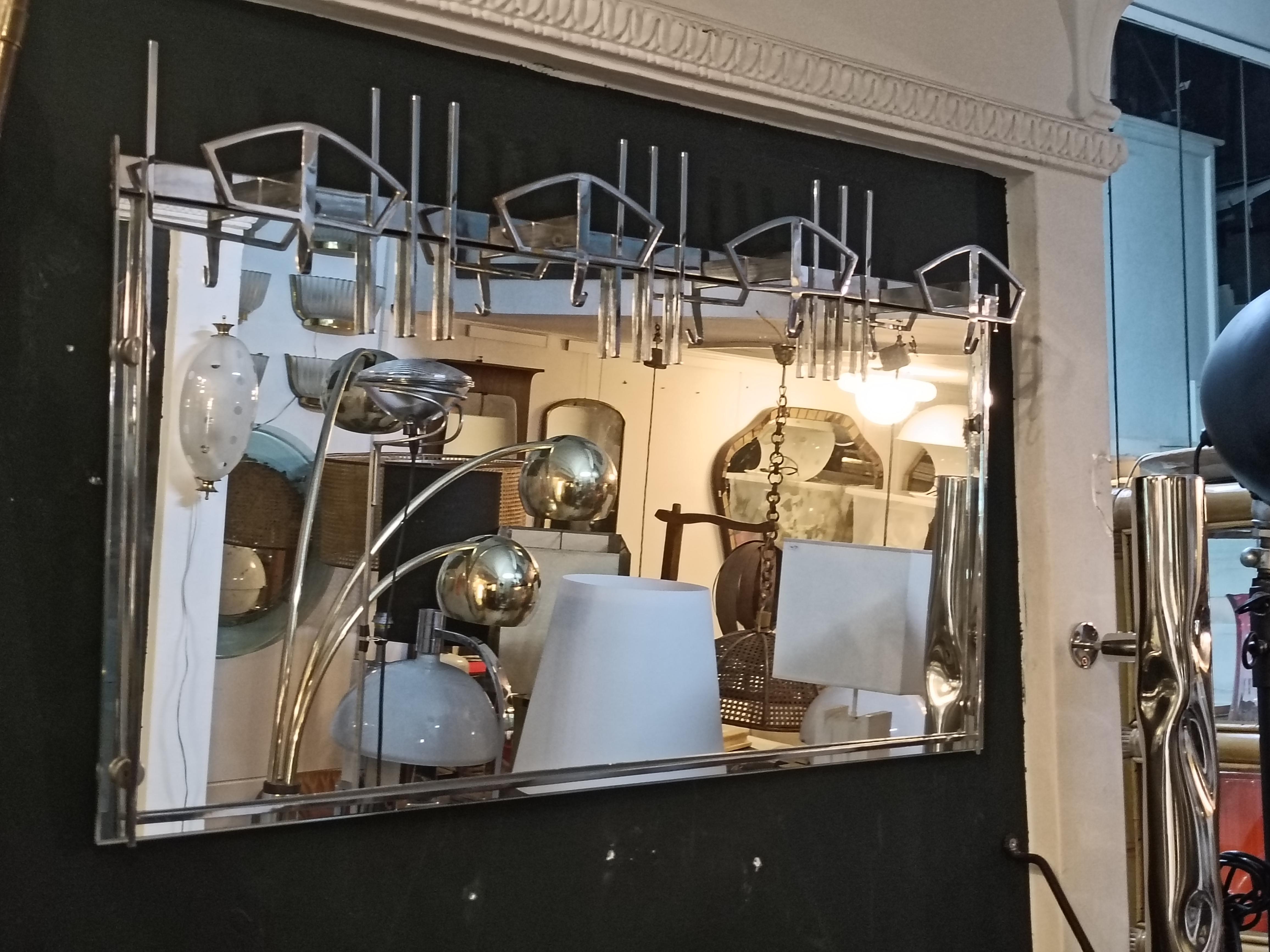 Mid-Century moderno Ettore Sottass per Sant Ambrogio e De Berti Appendiabiti Cromato, Italia 1960s in vendita