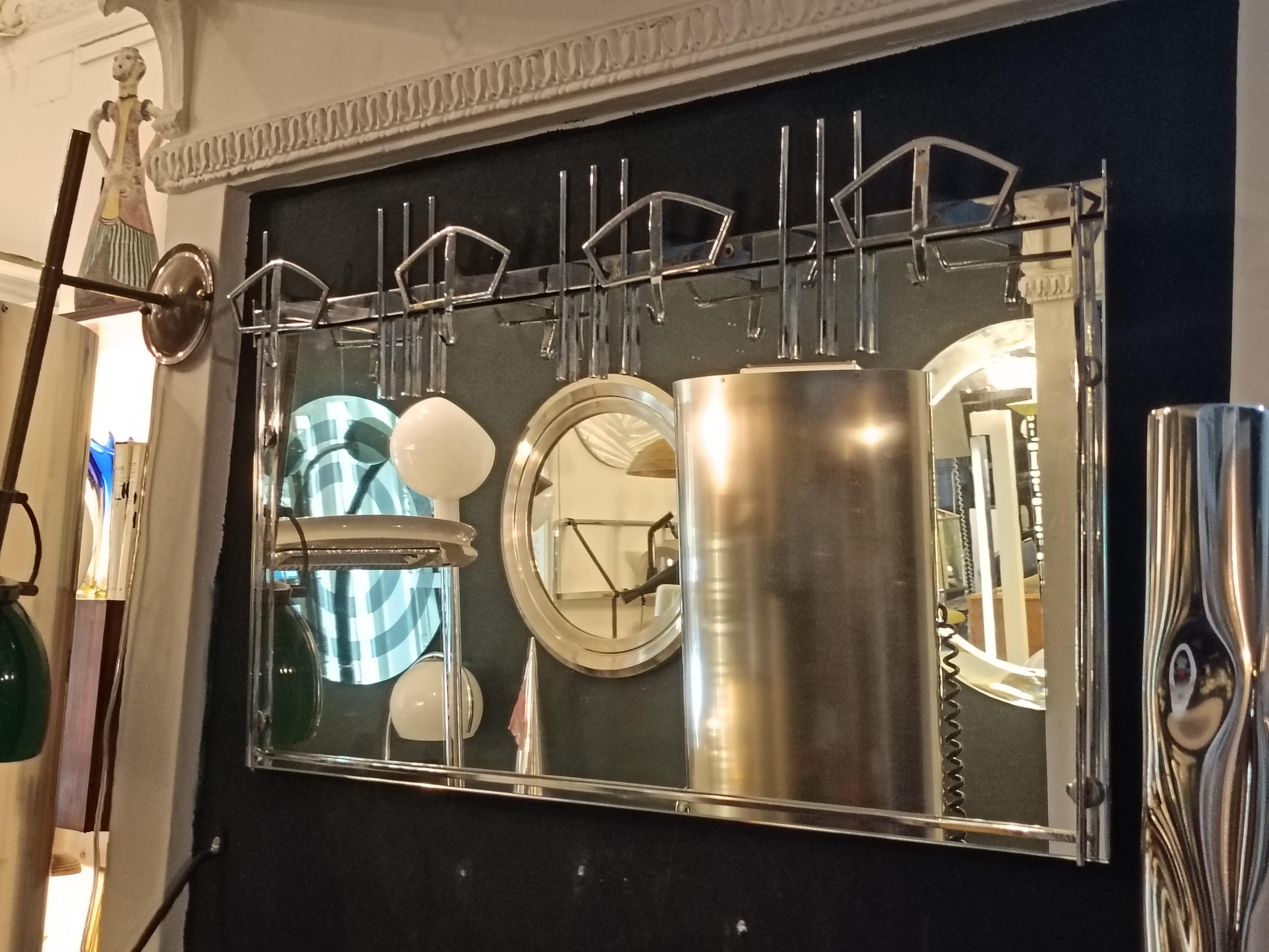 Metallo Ettore Sottass per Sant Ambrogio e De Berti Appendiabiti Cromato, Italia 1960s in vendita